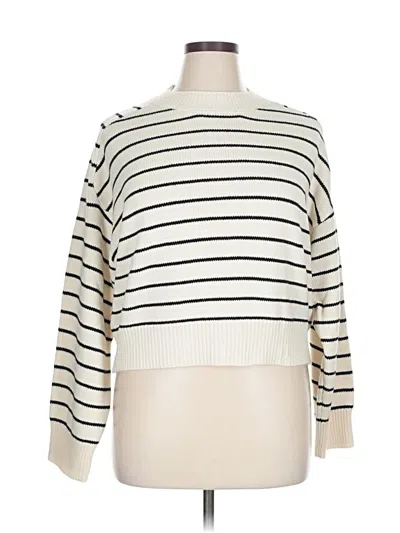 Pre-owned T Tahari Pullover Sweater In White