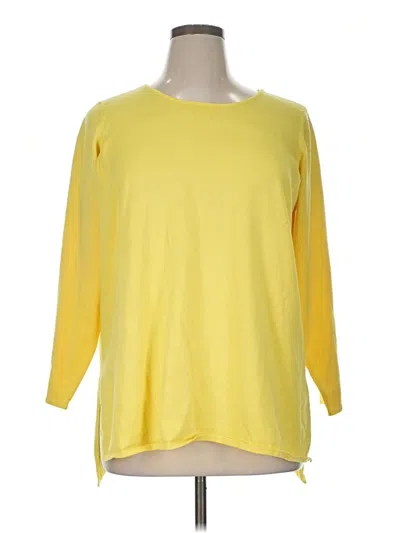 Pre-owned T Tahari Pullover Sweater In Yellow