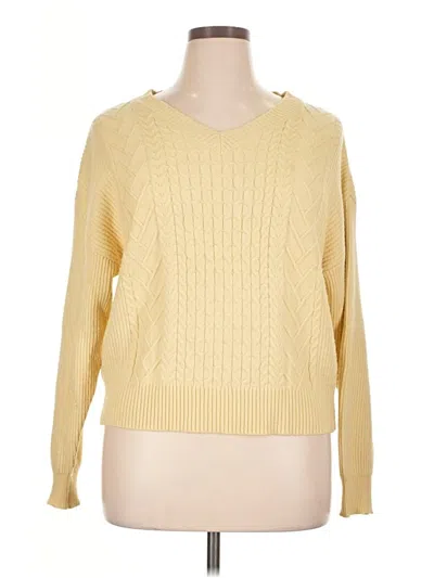 Pre-owned T Tahari Pullover Sweater In Yellow