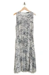 T Tahari Python Print Waist Belt Maxi Dress In Black/ivory Snake