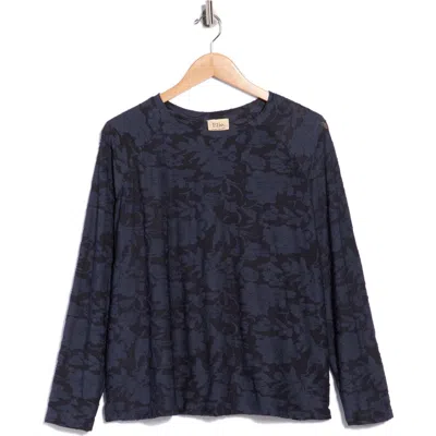 T Tahari Raglan Long Sleeve Top In Multi