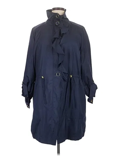 Pre-owned T Tahari Raincoat In Blue