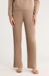 T Tahari Rib Pull-on Pants In Neutral