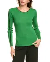 T Tahari Rib Sweater In Green