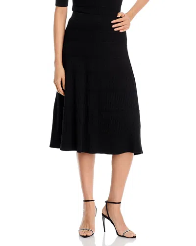T Tahari Ribbed Knit Midi Skirt