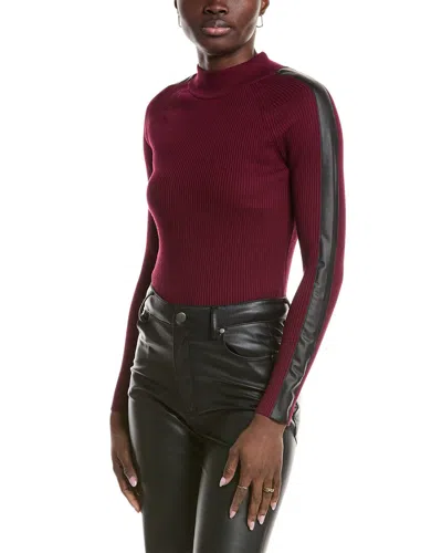 T TAHARI RIBBED MOCK NECK SWEATER