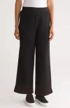 T Tahari Ribbed Pull-on Pants In Black