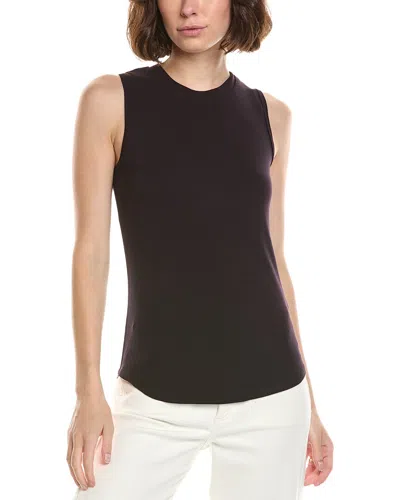 T Tahari Ribbed Tank Top In Black
