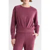 T Tahari Rose Embroidered Scuba Knit Crewneck Top