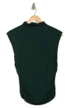 T Tahari Ruched Mock Neck Top