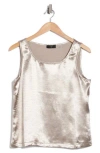 T Tahari Satin Boxy Tank