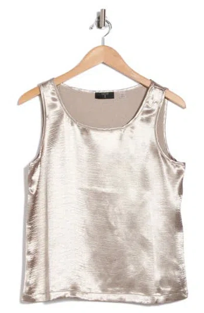 T Tahari Satin Boxy Tank