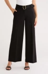 T Tahari Scuba Crepe Wide Leg Pants In Black