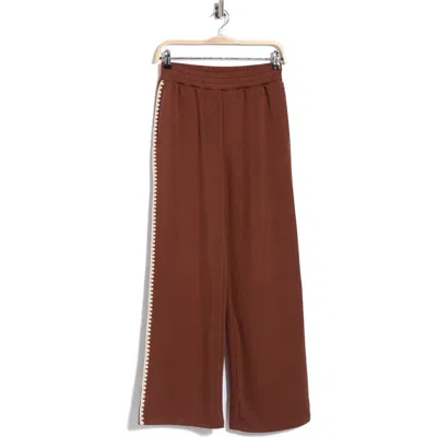 T Tahari Scuba Knit Pants In Brown