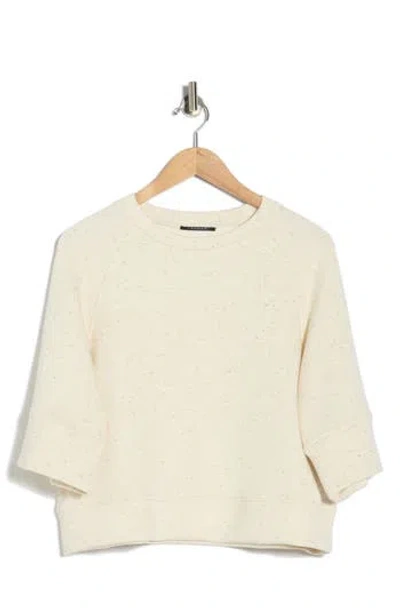 T Tahari Scuba Knit Sweatshirt In Neutral