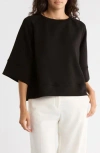 T Tahari Scuba Knit Sweatshirt In Black
