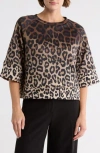T Tahari Scuba Knit Sweatshirt In Brown