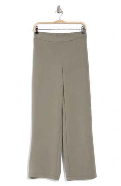 T Tahari Scuba Knit Wide Leg Pants In Bronze
