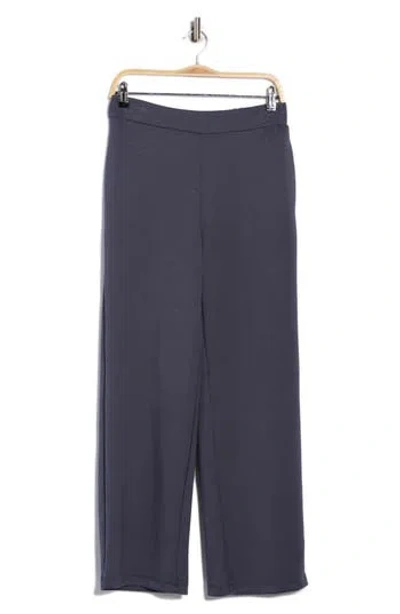 T Tahari Scuba Knit Wide Leg Pants In Gray