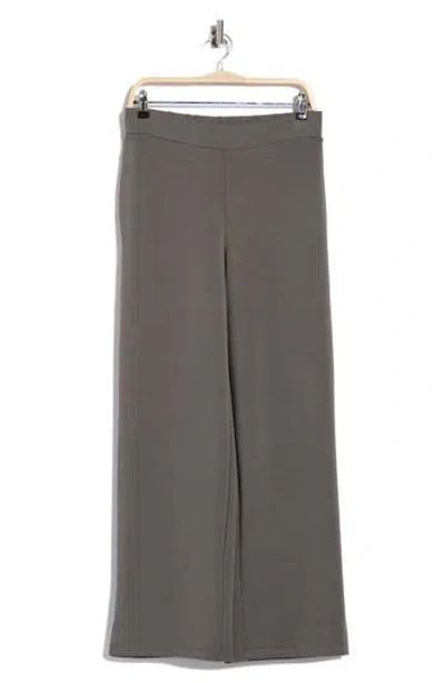 T Tahari Scuba Knit Wide Leg Pants In Gray