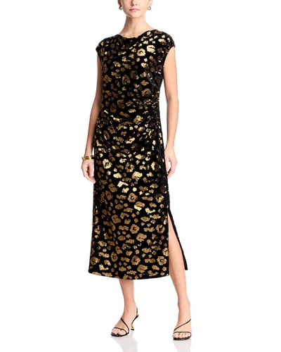 T Tahari Sequinned Cowl Neck Dress In Multi
