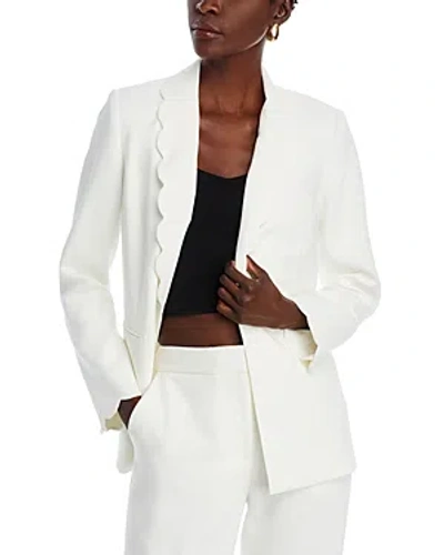 T Tahari Shawl Collar Blazer In White Star