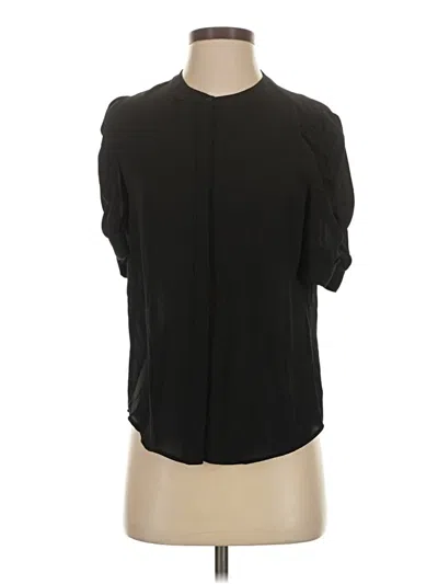 Pre-owned T Tahari Short Sleeve Blouse In Black