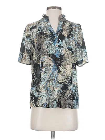 T Tahari Short Sleeve Blouse In Multi