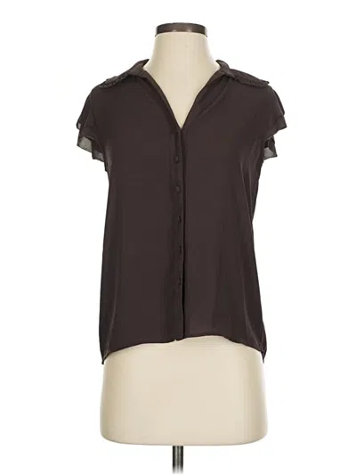 Pre-owned T Tahari Short Sleeve Blouse In Brown