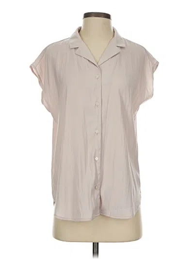 Pre-owned T Tahari Short Sleeve Blouse In Brown