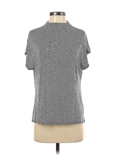 Pre-owned T Tahari Short Sleeve Blouse In Gray