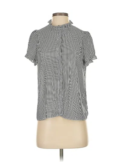 Pre-owned T Tahari Short Sleeve Blouse In Gray