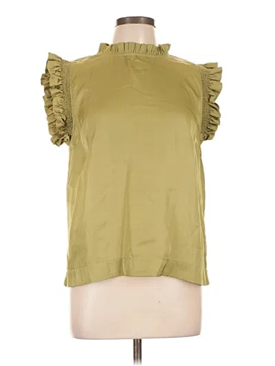 Pre-owned T Tahari Short Sleeve Blouse In Green