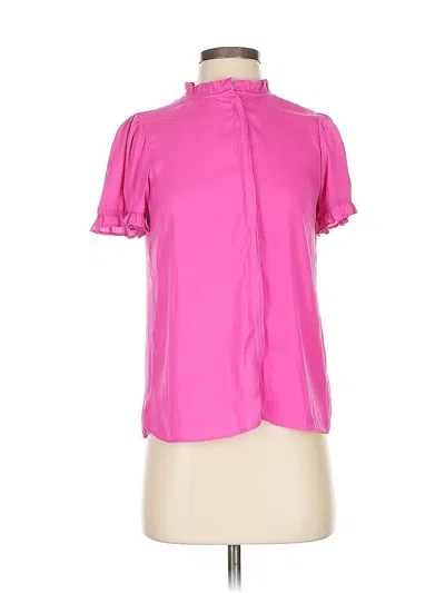 Pre-owned T Tahari Short Sleeve Blouse In Pink