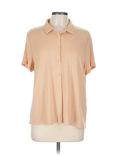 Pre-owned T Tahari Short Sleeve Polo Shirt In Brown
