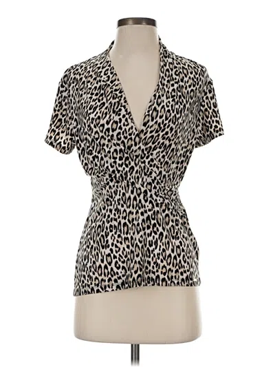 Pre-owned T Tahari Short Sleeve Polo Shirt In Ivory