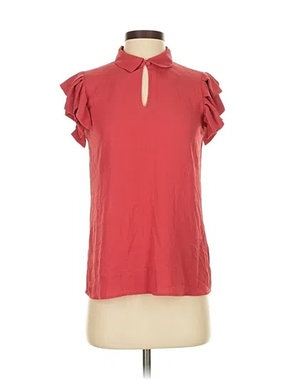 Pre-owned T Tahari Short Sleeve Polo Shirt In Red