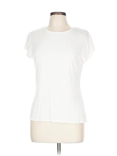 Pre-owned T Tahari Short Sleeve T-shirt In White