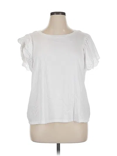 Pre-owned T Tahari Short Sleeve T-shirt In White