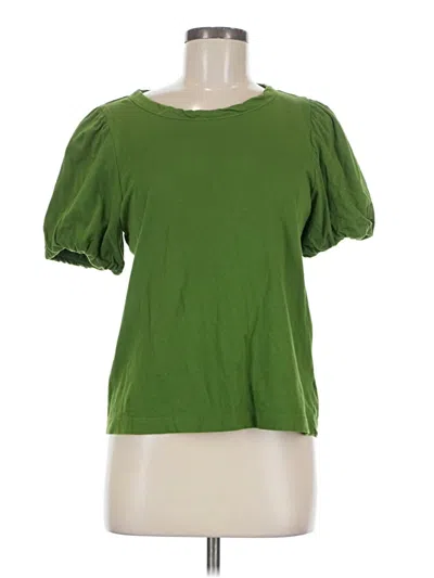 Pre-owned T Tahari Short Sleeve Top Green Sweetheart Neckline Tops