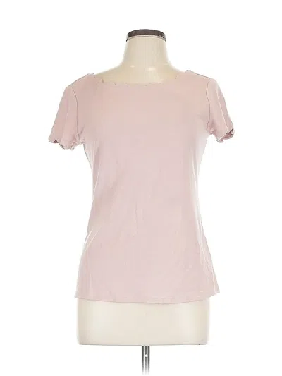 Pre-owned T Tahari Short Sleeve Top Pink Sweetheart Neckline Tops