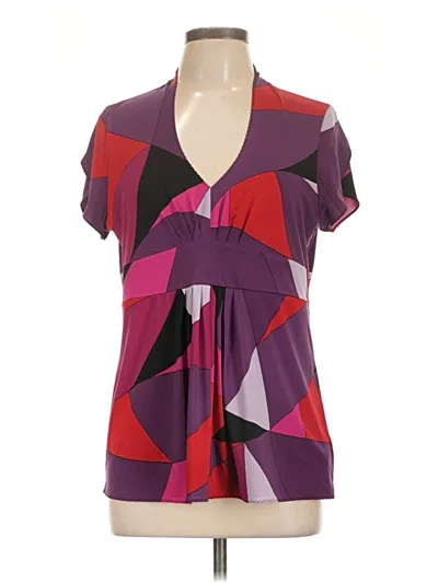 Pre-owned T Tahari Short Sleeve T-shirt In Purple