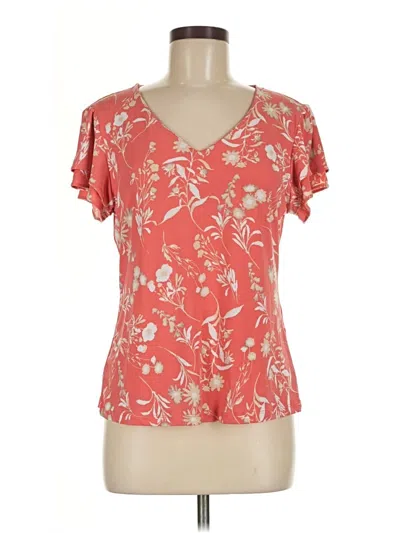 Pre-owned T Tahari Short Sleeve T-shirt In Red