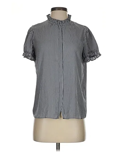 Pre-owned T Tahari Short Sleeve Turtleneck In Gray