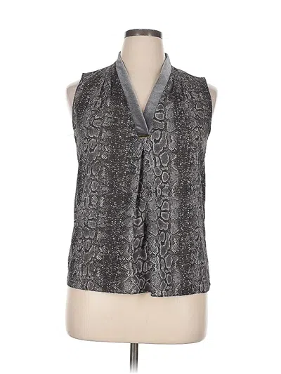 Pre-owned T Tahari Sleeveless Blouse In Black