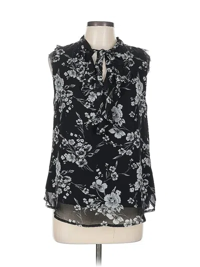 Pre-owned T Tahari Sleeveless Blouse In Black