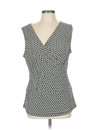 Pre-owned T Tahari Sleeveless Blouse In Black