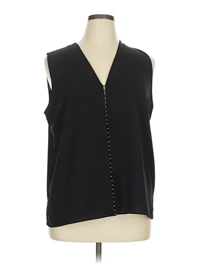 Pre-owned T Tahari Sleeveless Blouse In Black