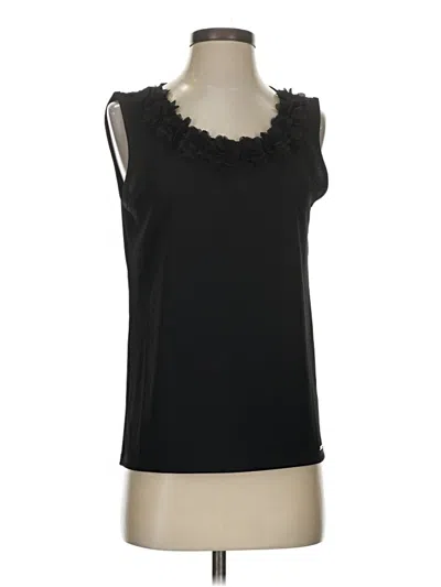 Pre-owned T Tahari Sleeveless Blouse In Black