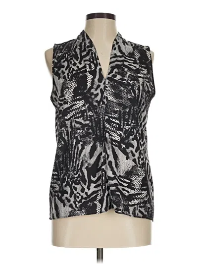 Pre-owned T Tahari Sleeveless Blouse In Black